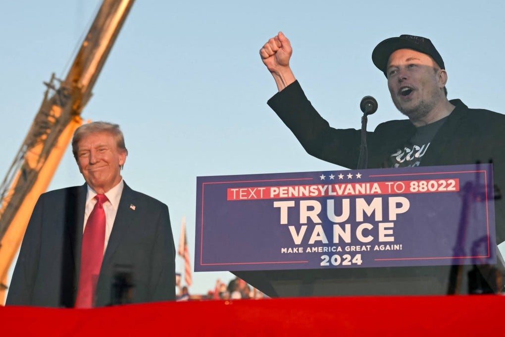 Tesla CEO Elon Musk speaks on stage as he joins Donald Trump on the campaign trail in Butler, Pennsylvania, on October 5, 2024. Photo: AFP