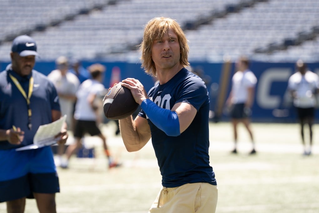 Glen Powell in a still from Chad Powers. Photo: Disney/TNS