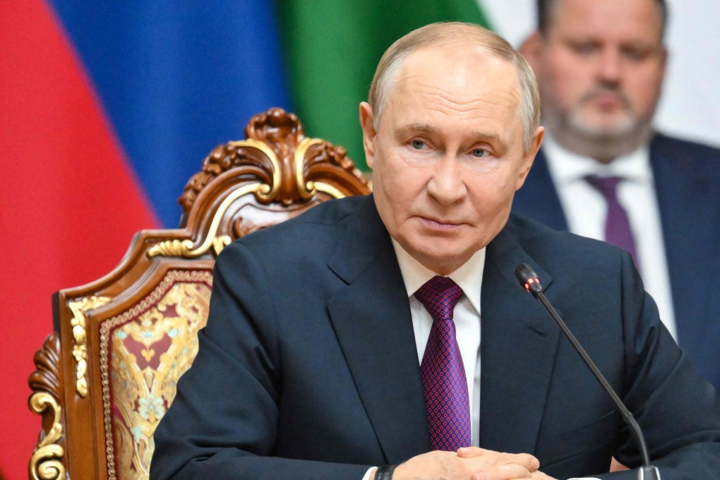 Russia’s President Vladimir Putin attends a meeting with Tajik President at the Palace of Nation in Dushanbe on Thursday. Photo: AFP