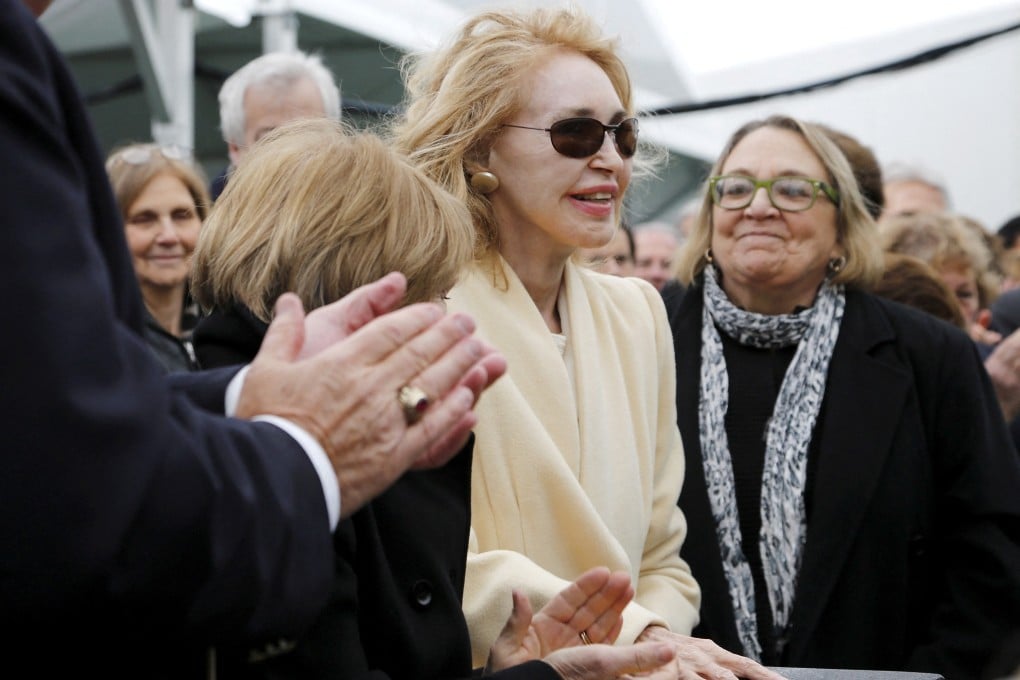 Joan Kennedy, first wife of late former US senator Ted Kennedy, gets a standing ovation as she is recognised at the dedication ceremony for the Edward M. Kennedy Institute for the United States Senate in Boston in March 2015. Photo: Reuters