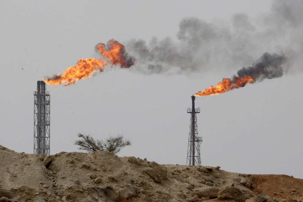An Iranian oil facility on Khark Island is seen in March 2017. Photo: TNS