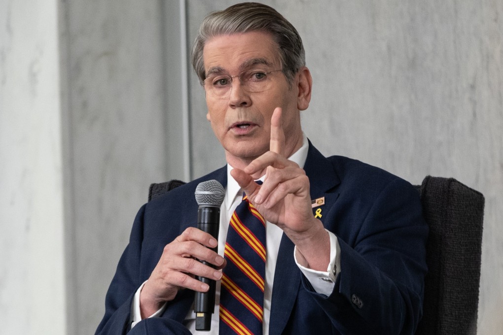 US Secretary of the Treasury Scott Bessent speaks at a conference in Washington on Thursday. Photo: EPA