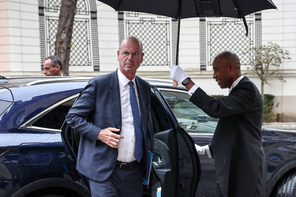 Eric Lombard (left) served as France’s minister of finance under former prime minister Francois Bayrou, who lost a confidence vote in September. Photo: AFP