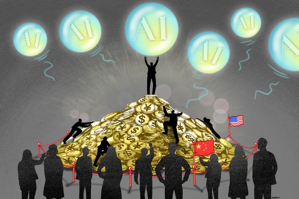 The US and China are intensifying investments into AI. Illustration: Lau Ka-kuen