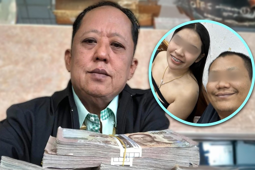 A wealthy Thai durian tycoon shocked the internet by offering a 30,000 baht reward for anyone to confront and slap the face of his son’s mistress. Photo: SCMP composite/QQ.com Facebook@xannth.rth.thxng