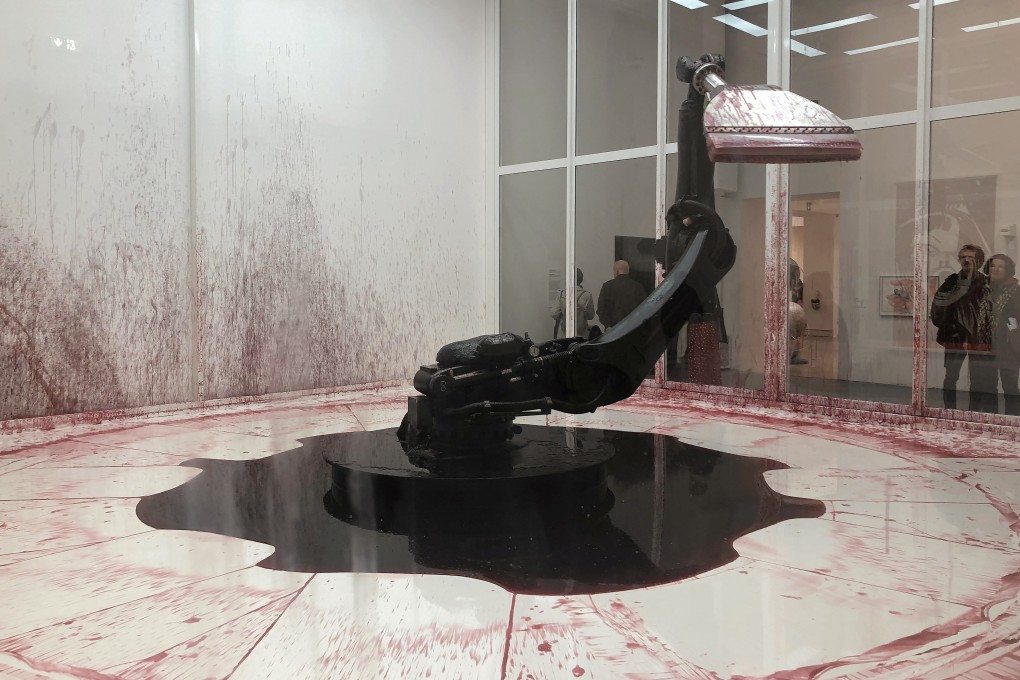 Can’t Help Myself (2016) by Sun Yuan and Peng Yu. Photo: courtesy Sun Yuan, Peng Yu