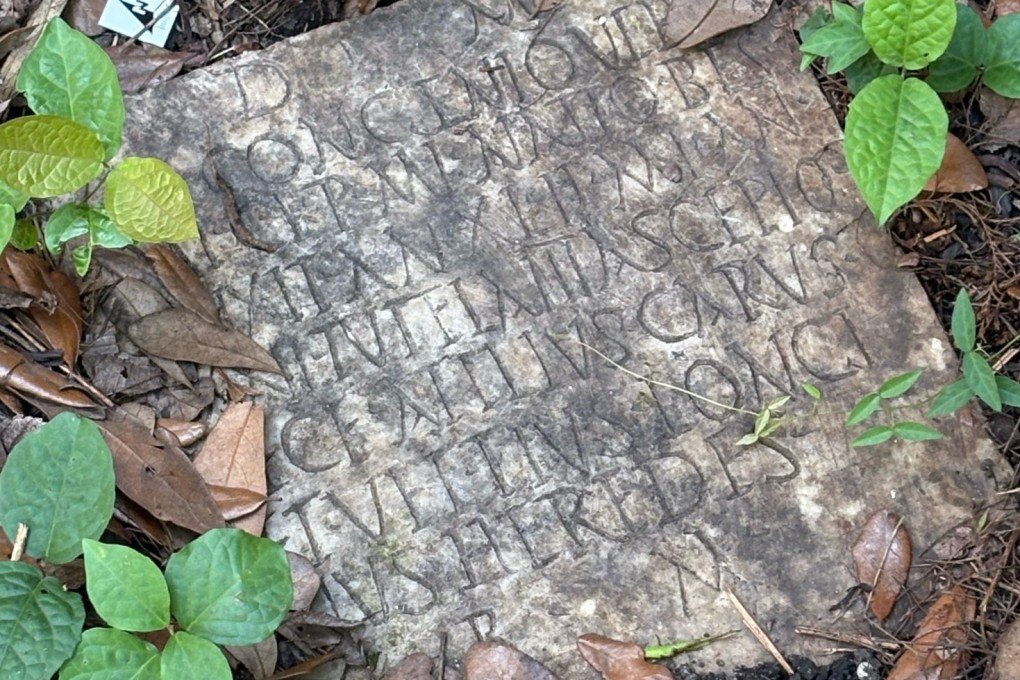 A 1,900-year-old grave marker of a Roman sailor named Sextus Congenius Verus, discovered in a New Orleans backyard. Photo: Susann Lusnia/AP