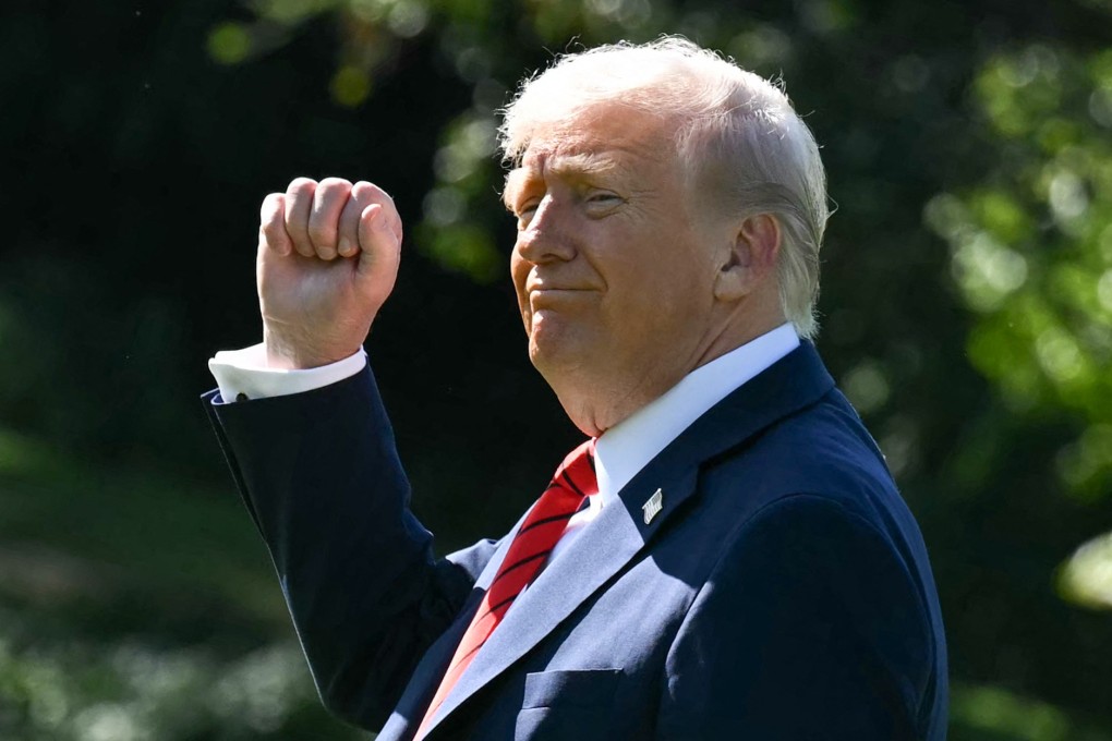 US President Donald Trump gestures as he walks to Marine One on the South Lawn of the White House on Friday. Photo: AFP