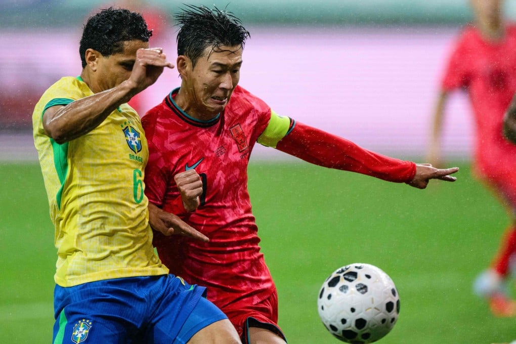 Son Heung-min in action for South Korea against Brazil last Friday. Photo: AFP