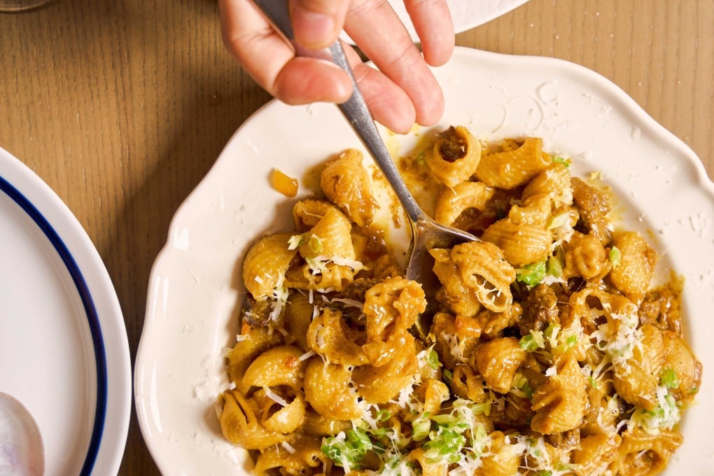 The bone marrow macaroni at Twist Pasta Bar, led by chef Ben Sears. Photo: Handout