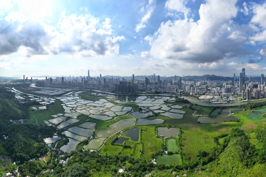A panorama of the border area where the Northern Metropolis is planned. Photo: Elson Li