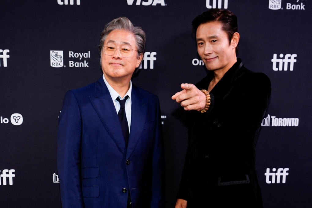 Director Park Chan-wook (left) and actor Lee Byung-hun pose at the Toronto International Film Festival on September 8, 2025. Park’s new film, No Other Choice, reunites the two after more than 20 years. Photo: Reuters