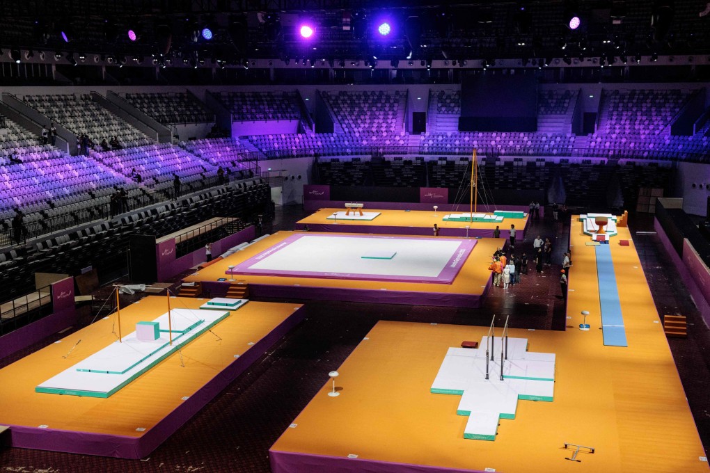 The Indonesia Arena venue for the 53rd Artistic Gymnastics World Championships, which start in Jakarta on Sunday. Photo: AFP