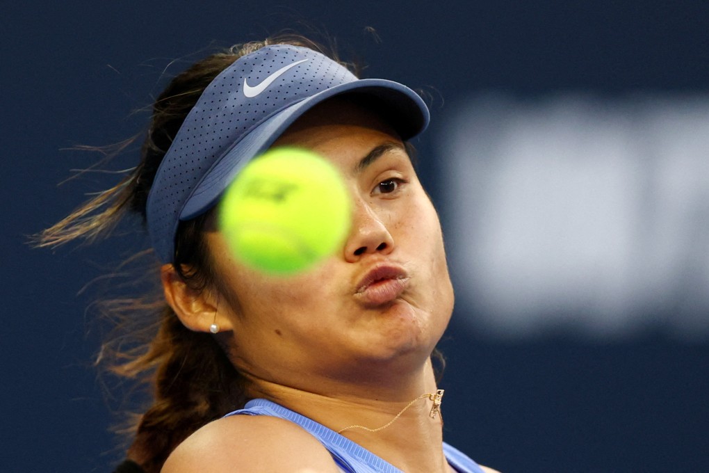 Britain’s Emma Raducanu faded after winning the opening set against China’s Zhu Lin. Photo: Reuters