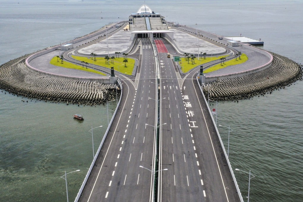 An artificial island on the Hong Kong-Zhuhai-Macau Bridge. Photo: Martin Chan