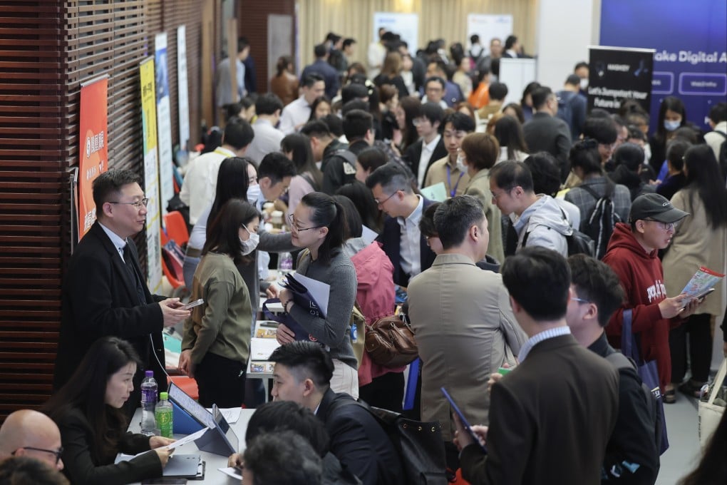 Mainlanders at the Top Talent Services Association’s 2025 spring season job expo for top talent pass holders in Tsim Sha Tsui. Photo: Edmond So