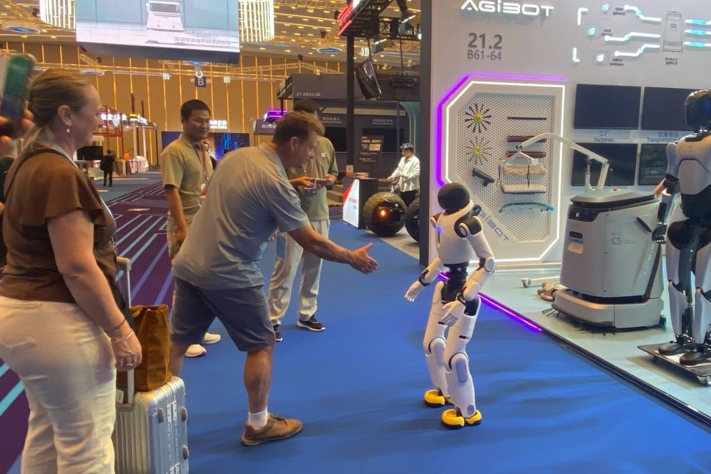 Buyers visit a booth at the Canton Fair, in the southern Chinese city of Guangzhou, on October 15. US-China tensions have cast a shadow over the event, despite a rise in visitors. Photo: He Huifeng