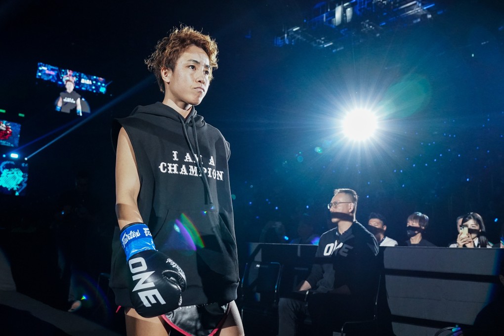 Kana ‘Krusher Queen’ Morimoto wants to pull off a statement win over Stamp Fairtex at ONE 173 in Tokyo. Photo: ONE Championship