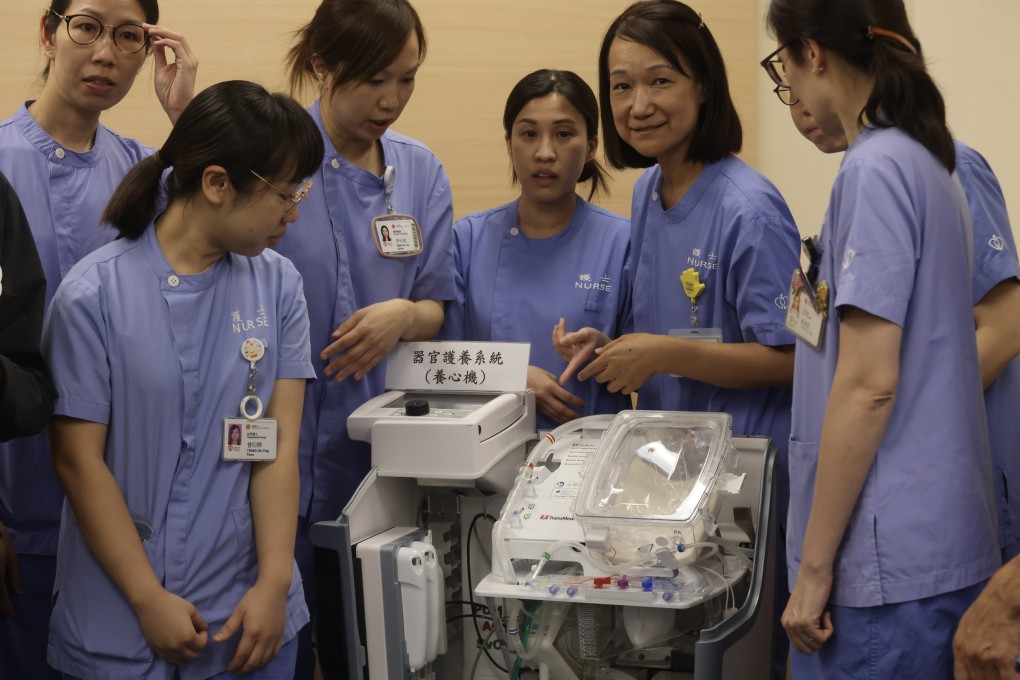 Health workers urge Hong Kong residents to sign up as organ donors during a press conference at Queen Mary Hospital on November 29, 2024. Photo: Jonathan Wong