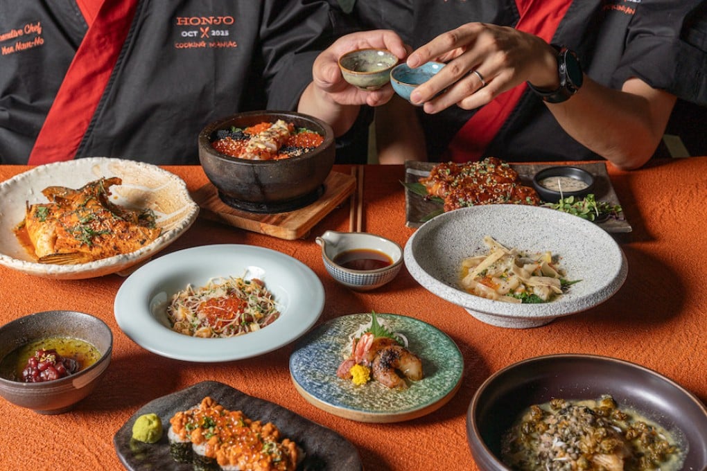 A variety of brunch dishes at Honjo in Sheung Wan. The restaurant has partnered with chef Yoon Nam-no, known as Cooking Maniac from Culinary Class Wars, for a special four-hands menu available until November 23. Photo: Honjo