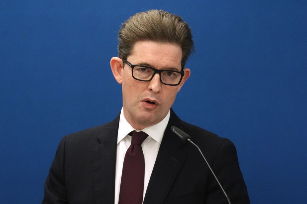 Director General of MI5, Ken McCallum, delivers the annual Director General’s Speech at the agency’s headquarters in London. Photo: dpa