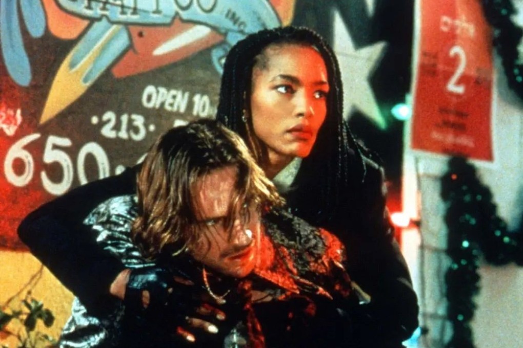 Ralph Fiennes and Angela Bassett in a still from Strange Days. Kathryn Bigelow’s flawed thriller gave a powerful portrait of Los Angeles on the brink of implosion, and prophetic warnings about the expansion of the internet, when it was released in 1995.