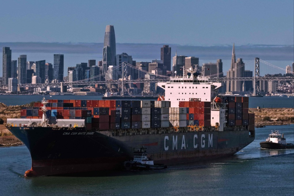 A container ship arrives at the Port of Oakland, in California, on October 10. Photo: Getty Images via AFP
