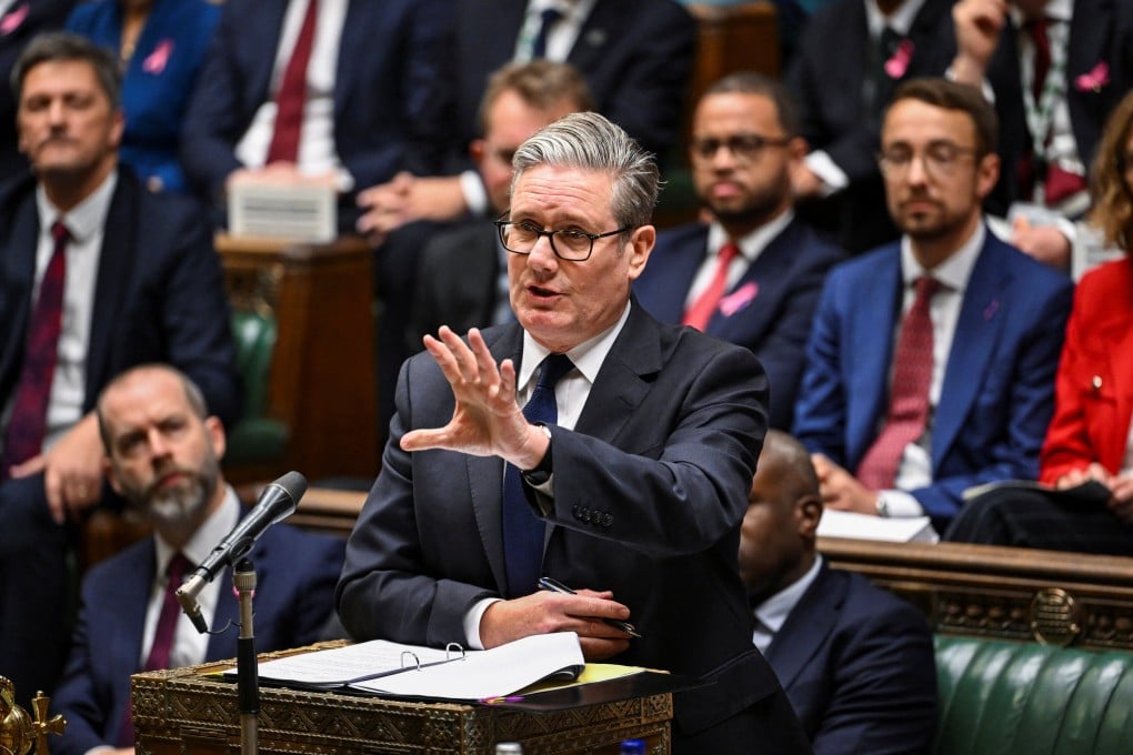 Britain’s Prime Minister Keir Starmer speaks during the Prime Minister’s Questions at the House of Commons in London on Wednesday. Photo: House of Commons via Reuters
