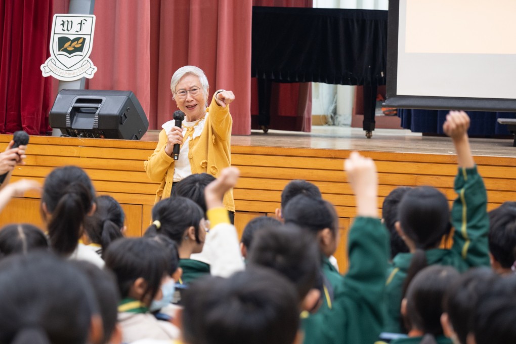 Ginger Innovation helps elderly people such as Mary Lau, 82, tell their stories and connect with young people, such as through sharing sessions in primary schools. Photo: Handout