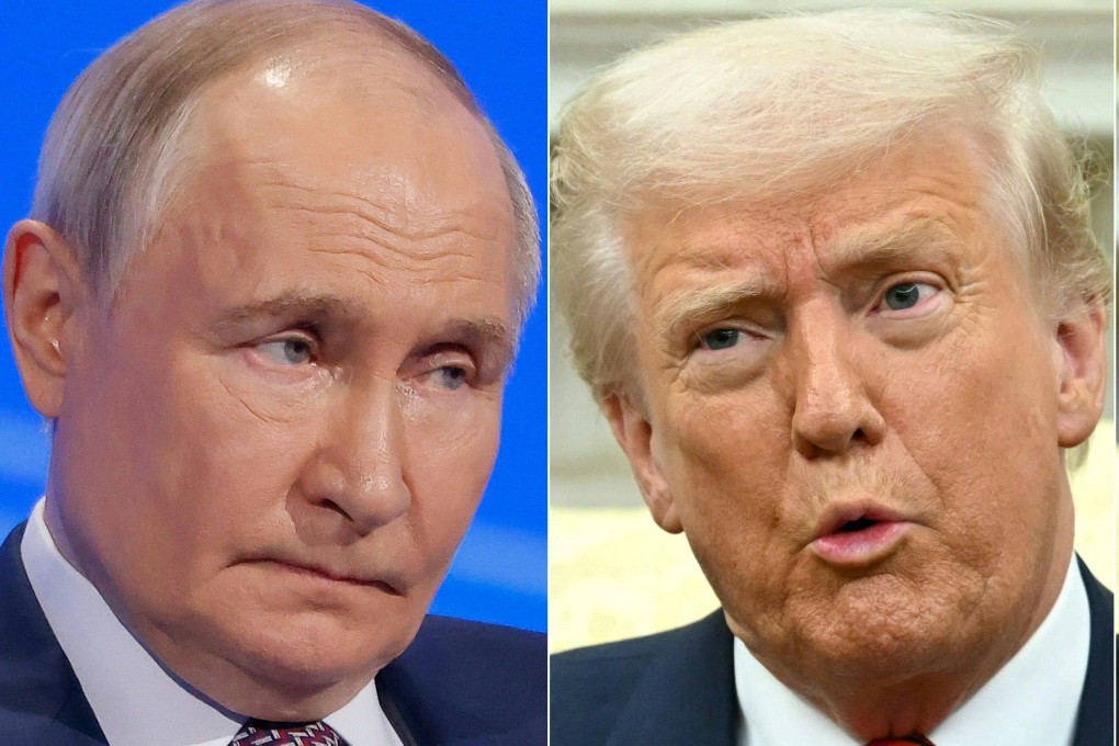 US President Donald Trump (centre) will speak with Russian leader Vladimir Putin on Thursday, a day before he meets Ukraine’s Volodymyr Zelensky. Photo: AFP