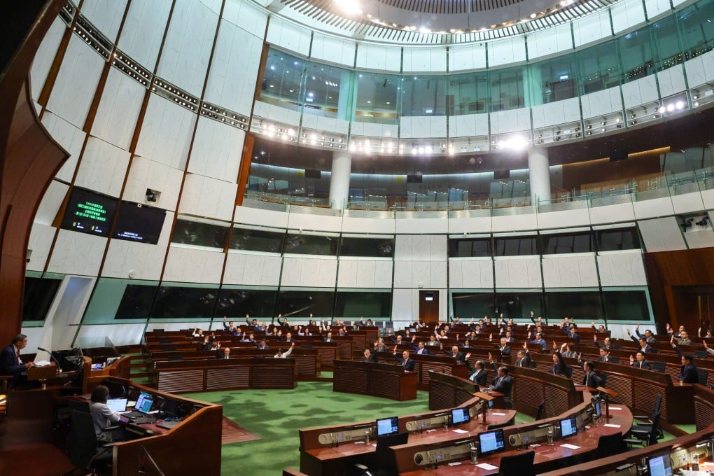 Lawmakers in the Legislative Council in Admiralty. The election will be held on December 7. Photo: Nora Tam