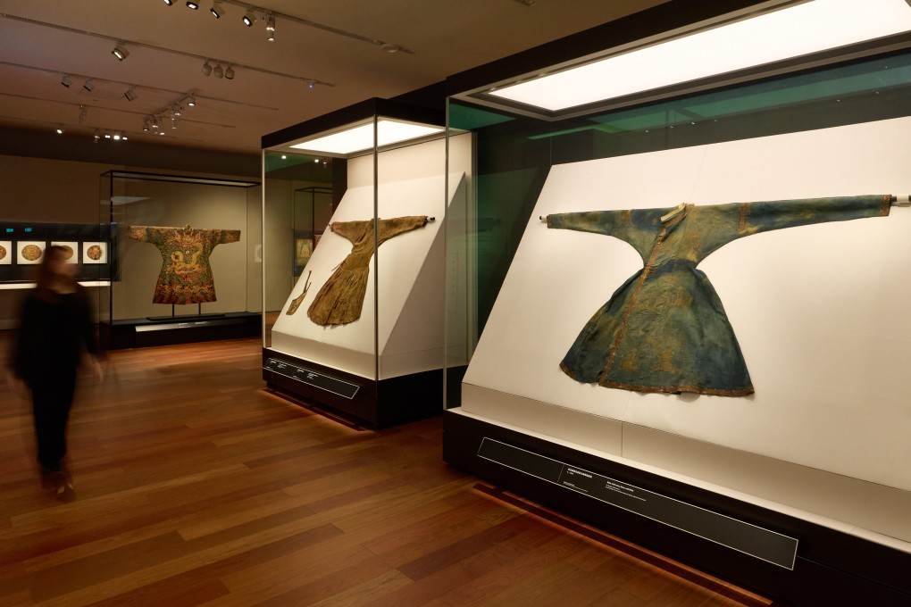 Robes on display in the “A History of China in Silk: The Chris Hall Collection” exhibition. Photo: courtesy Hong Kong Palace Museum