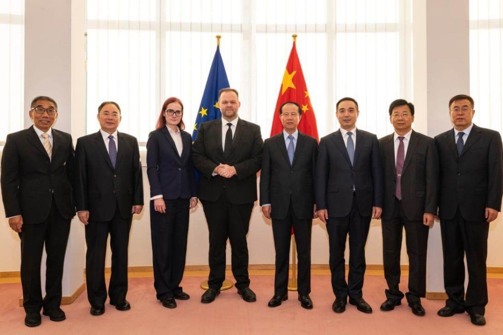 Meeting between the European Parliament Delegation for relations with the People’s Republic of China and the 42nd China-EU IPM Delegation of the National People’s Congress of the People’s Republic of China on Thursday in Brussels. Photo: handout