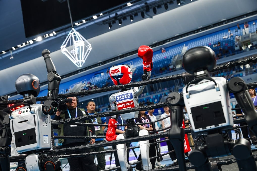 A source at a Chinese firm producing components for humanoid robots said threats of US tariff increases have helped drive a surge in orders. Photo: EPA