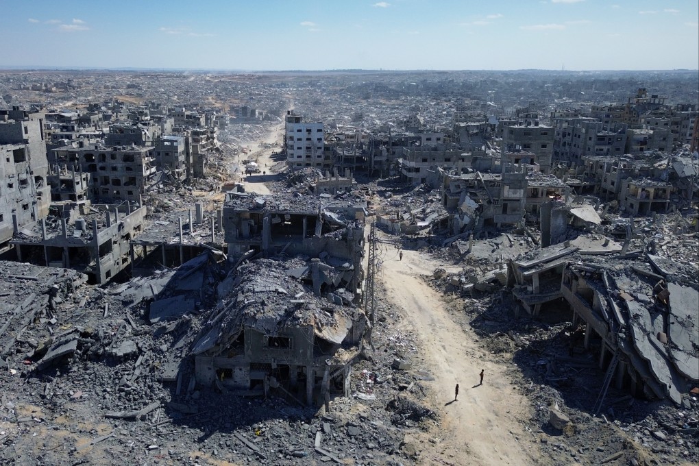 Buildings in Gaza City destroyed during two years of Israeli army bombardments. Photo: AP