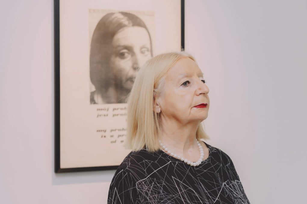 Feminist artist Ewa Partum’s first exhibition in Asia is on at Double Q Gallery, in Sheung Wan, Hong Kong, bringing together works across photography, film, mixed media, and on paper. Photo: Jocelyn Tam