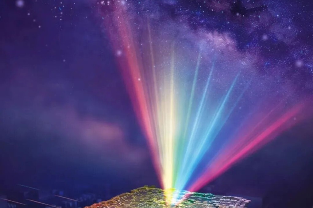 Concept diagram of the Yuheng spectral imaging chip developed by researchers from Tsinghua University. Photo: Handout