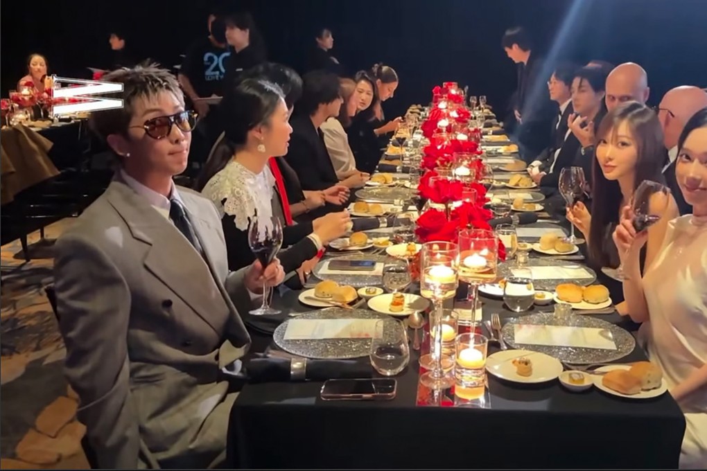 Celebrities drink and dine at W Korea’s “Love Your W 2025” breast cancer awareness campaign at the Four Seasons Hotel in Seoul on Wednesday. Photo: wkorea