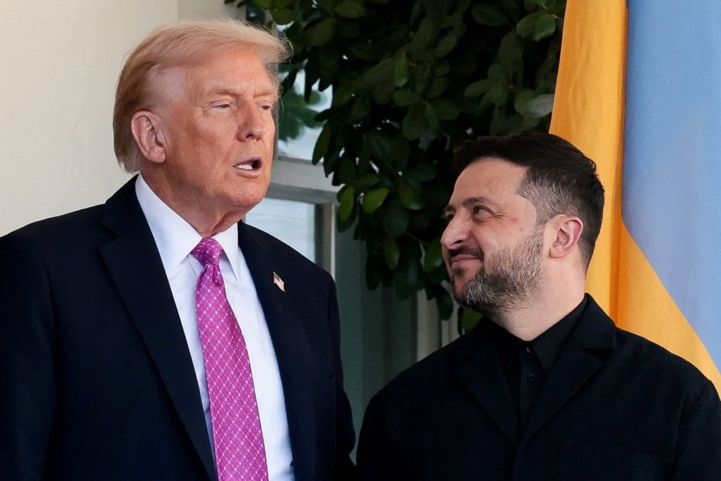 US President Donald Trump welcomes Ukraine’s President Volodymyr Zelensky at the White House on Friday. Photo: Reuters