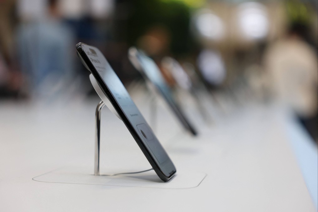 The latest iPhones displayed at an Apple Store. Photo: AFP