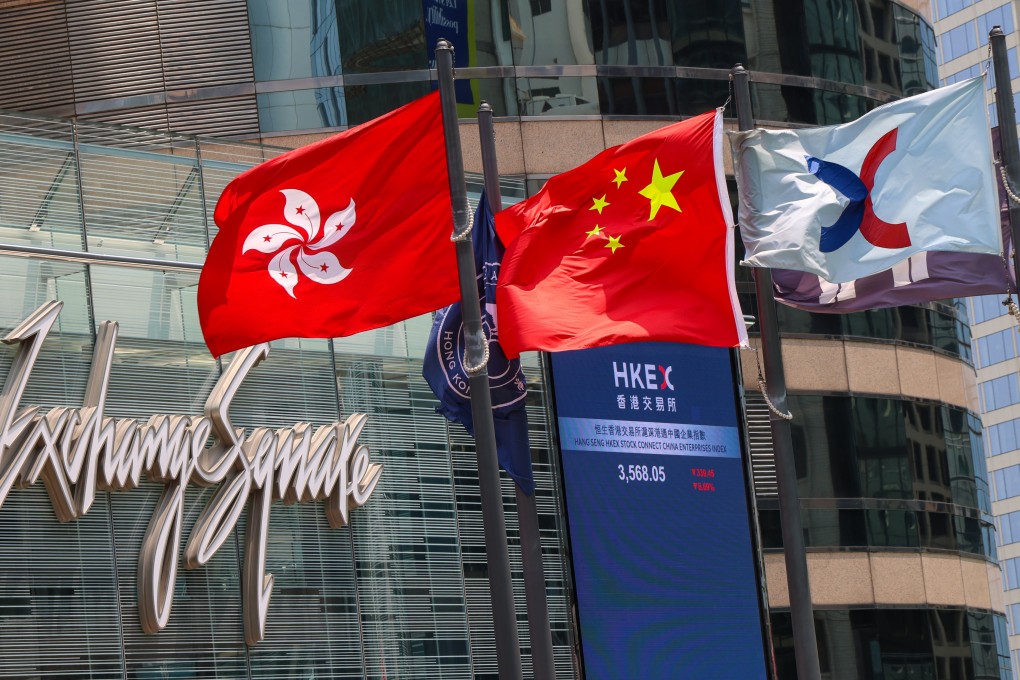 A view of Exchange Square in Central, home of bourse operator Hong Kong Exchanges and Clearing, on April 27, 2025. Photo: Jelly Tse