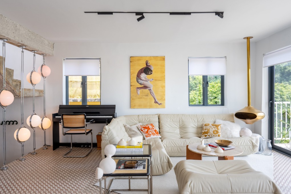 Living room in the home of Vincent Sahuc and Jerome Sozzi on Lamma Island. Photo: Eugene Chan; Styling: Flavia Markovits