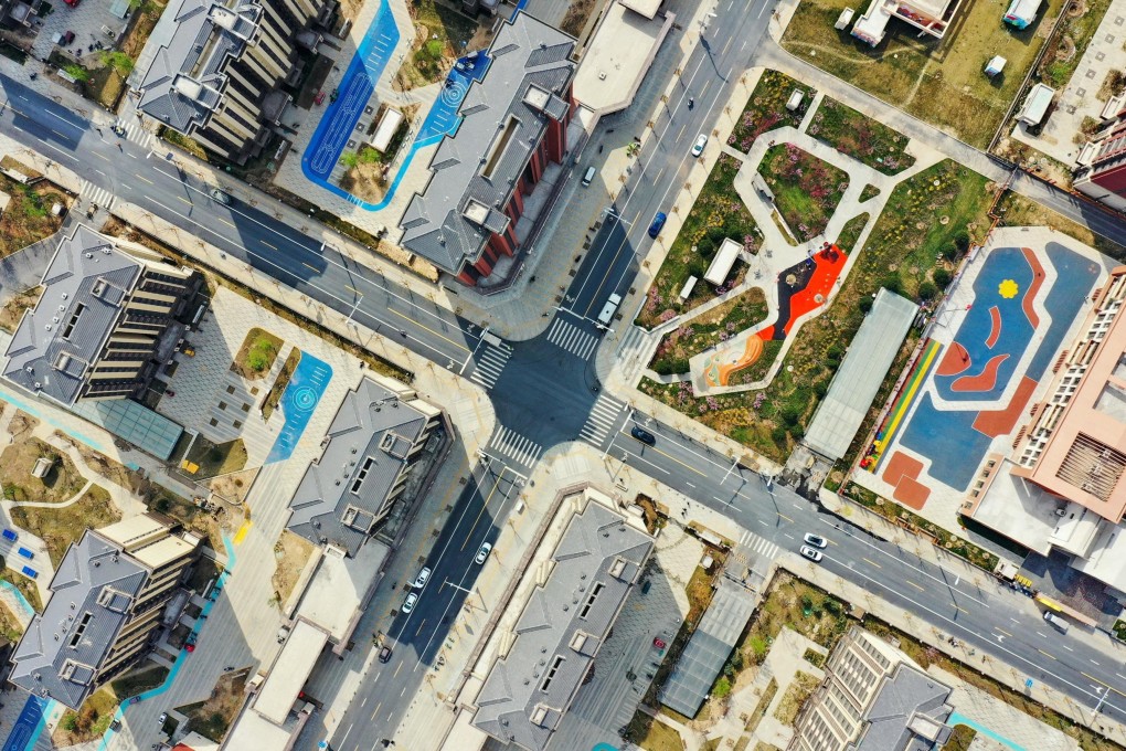 Streets and parks in the Rongxi area of Xiongan New Area taken on March 31, 2023. Photo: Xinhua