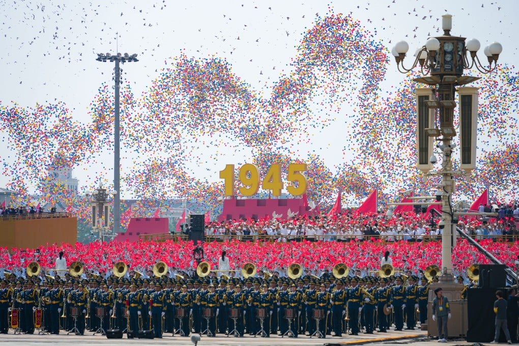 Balloons are released at Tiananmen Square at the end of a military parade marking the 80th anniversary of victory in the “Chinese people’s war of resistance against Japanese aggression and the world anti-fascist war”, in Beijing on September 3. Photo: Eugene Lee