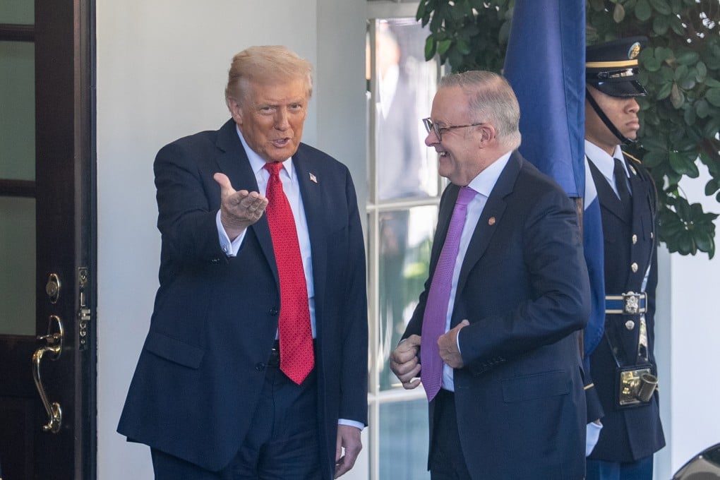 US President Donald Trump (left) with Australian Prime Minister Anthony Albanese at the White House in Washington on Monday. Photo: Xinhua