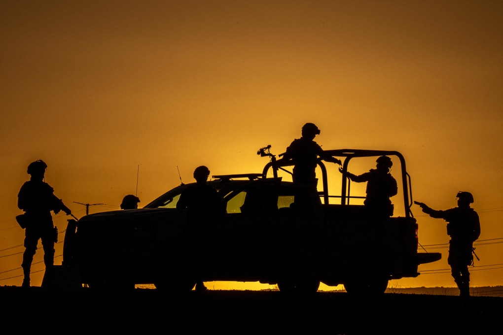 Mexican National Guard patrol the border wall in Juarez Valley, Chihuahua state, Mexico. Washington has been applying pressure on Mexico and China to curb drug trafficking. File photo: AFP
