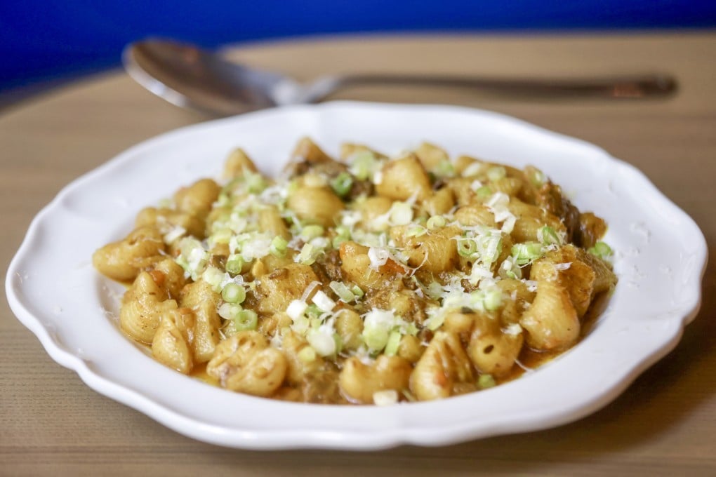 Bone marrow macaroni with curry Wagyu brisket ragu and pecorino cheese, inspired by Hong Kong-style curry, at Twist Pasta Bar, a new restaurant in Hong Kong’s Central neighbourhood that puts a local spin on Italian favourites. Photo: Jonathan Wong