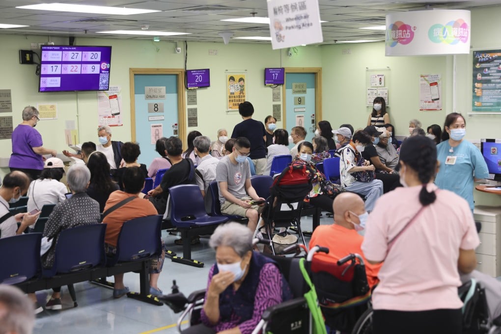 Patients wait at the Sai Wan Ho General Outpatient Clinic. Photo: Yik Yeung-man