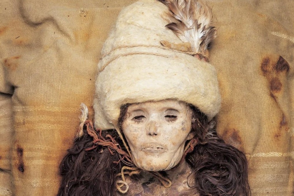 The Princess of Xiaohe is one of the most famous mummies found in the Tarim Basin in Xinjiang, China. Can the origins of the modern witch hat be traced to this region? Photo: Xinjiang Institute of Cultural Relics and Archaeology