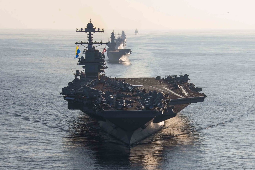 The USS Gerald Ford is seen in the Ionian Sea in October 2023. Photo: EPA-EFE